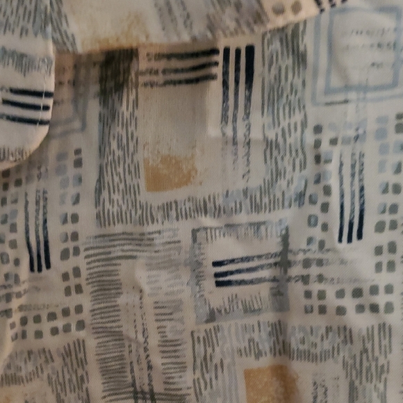 Casual Gray Green Patterned Men's Button Down Shirt - Picture 4 of 8